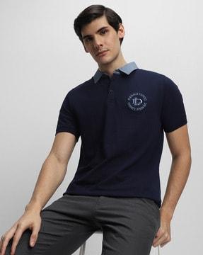 polo t-shirt with embroidered logo