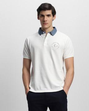 polo t-shirt with embroidered logo