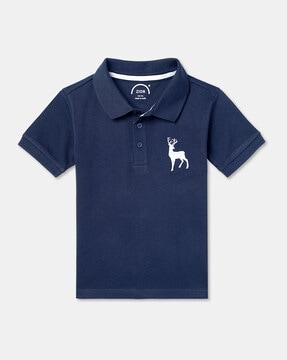 polo t-shirt with embroidery accent