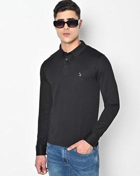 polo t-shirt with full-length sleeves