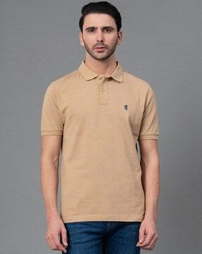 polo t-shirt with logo embroidery