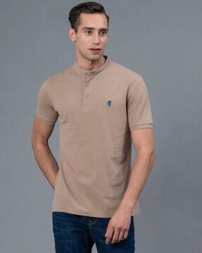 polo t-shirt with logo embroidery