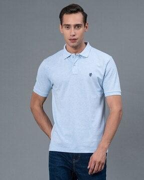 polo t-shirt with logo embroidery