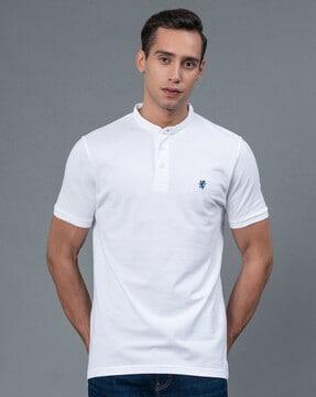 polo t-shirt with logo embroidery