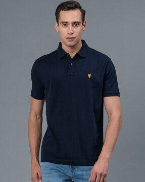 polo t-shirt with logo embroidery