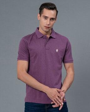 polo t-shirt with logo embroidery