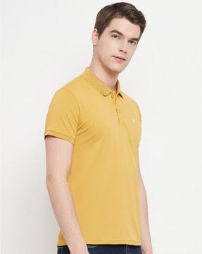 polo t-shirt with logo embroidery