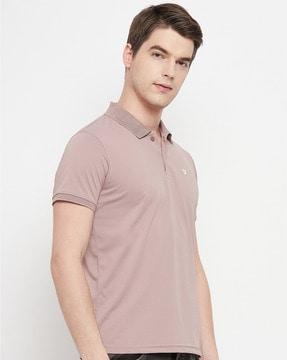 polo t-shirt with logo embroidery