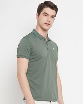 polo t-shirt with logo embroidery