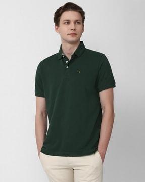 polo t-shirt with logo embroidery
