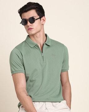 polo t-shirt with logo embroidery