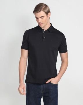 polo t-shirt with logo embroidery