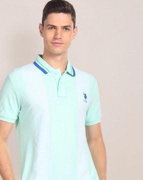 polo t-shirt with logo embroidery