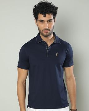 polo t-shirt with logo embroidery