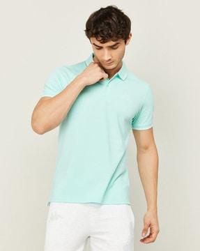 polo t-shirt with logo print