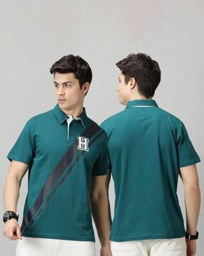 polo t-shirt with logo print