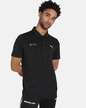 polo t-shirt with logo print