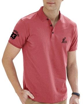 polo t-shirt with logo print