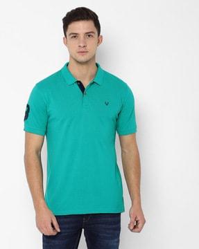 polo t-shirt with numeric applique
