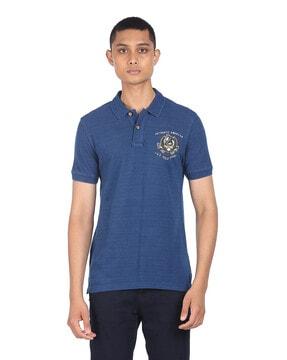 polo t-shirt with placement brand print