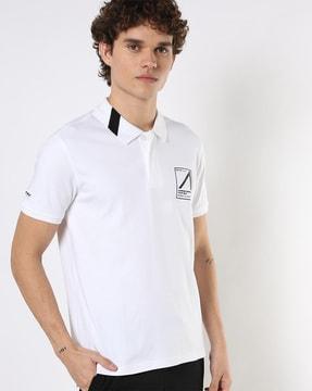 polo t-shirt with placement print