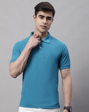 polo t-shirt with raglan sleeves
