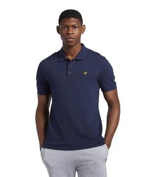 polo t-shirt with ribbed hem