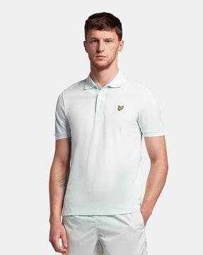 polo t-shirt with ribbed hem