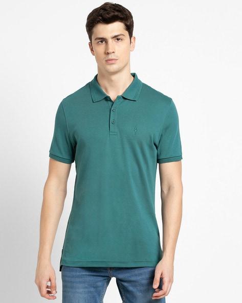 polo t-shirt with ribbed hems