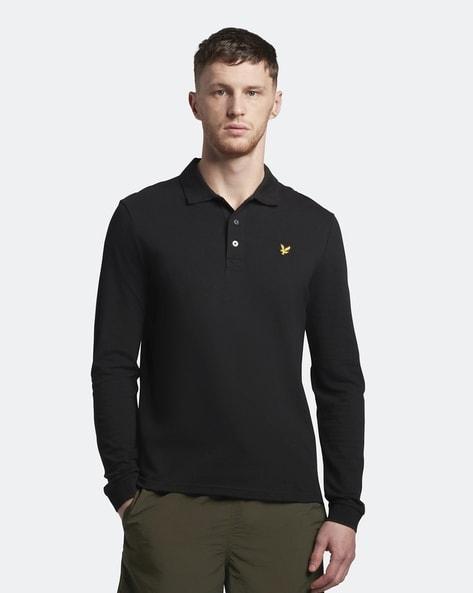 polo t-shirt with ribbed sleeves