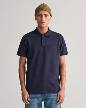 polo t-shirt with short button placket