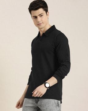 polo t-shirt with short placket