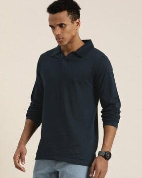 polo t-shirt with short placket