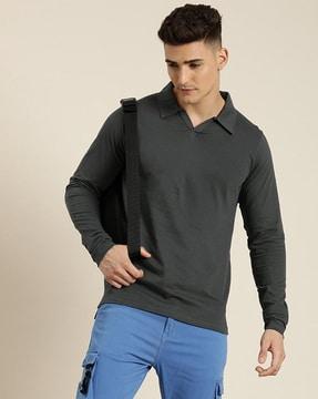 polo t-shirt with short placket