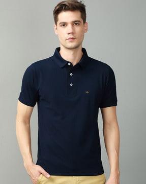 polo t-shirt with spread collar