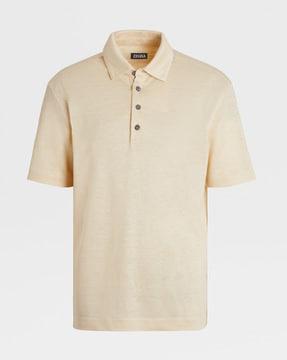 polo t-shirt with spread collar