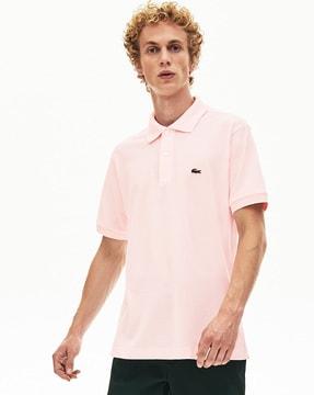 polo t-shirt with spread collar