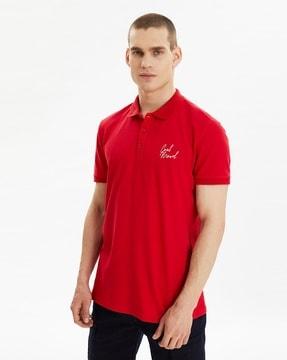 polo t-shirt with typography