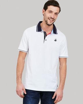 polo t-shirt with vented hems