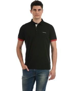 polo t-shirt with vented hems