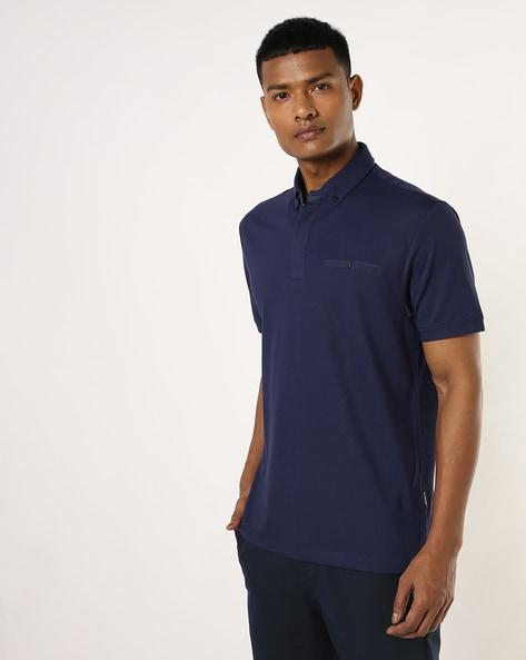 polo t-shirt with welt pocket