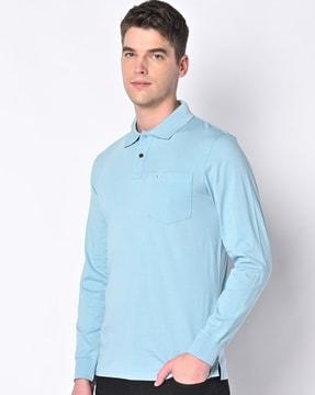 polo t-shirt with with patch pocket