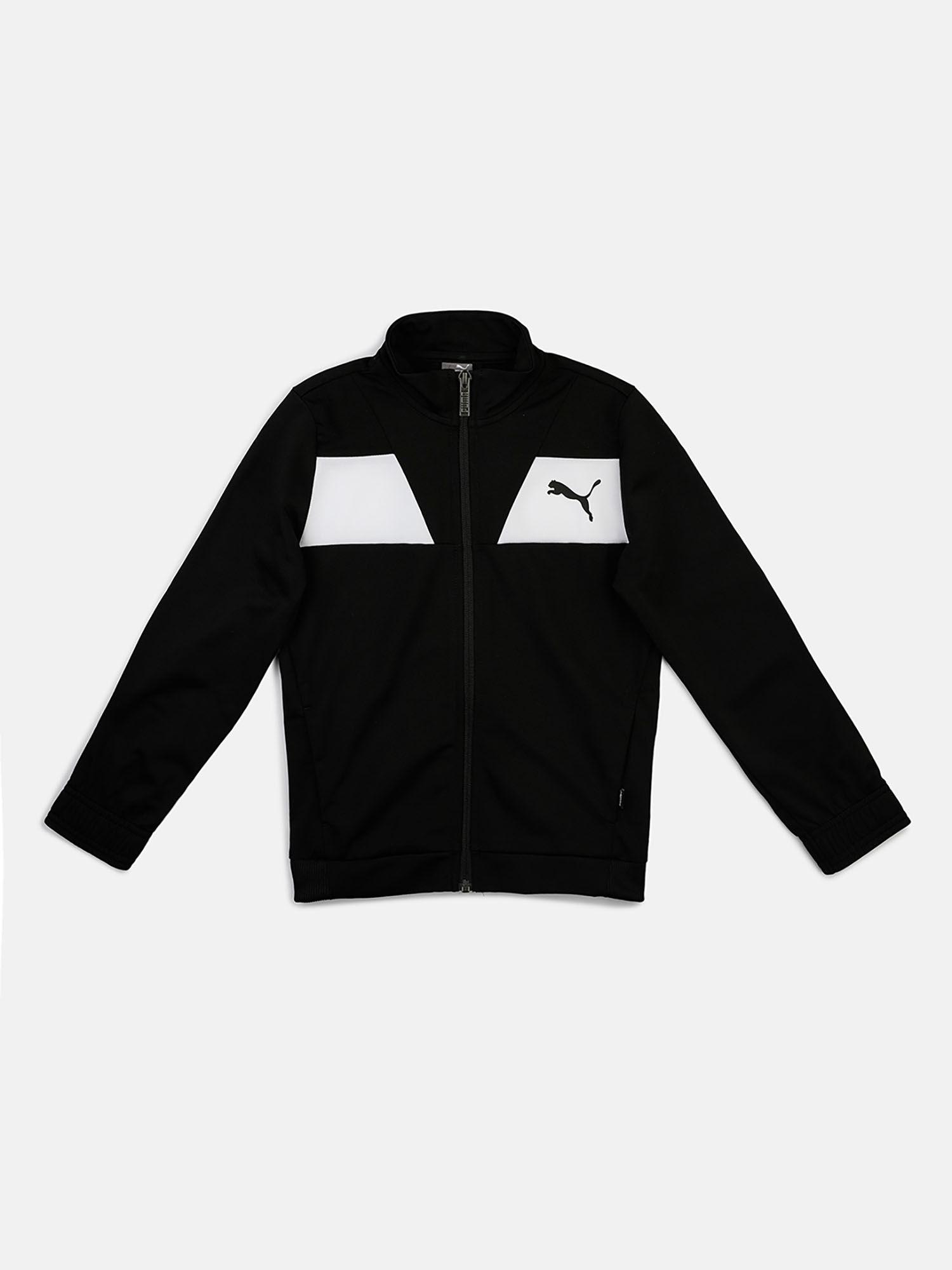 poly boy's black casual track suit