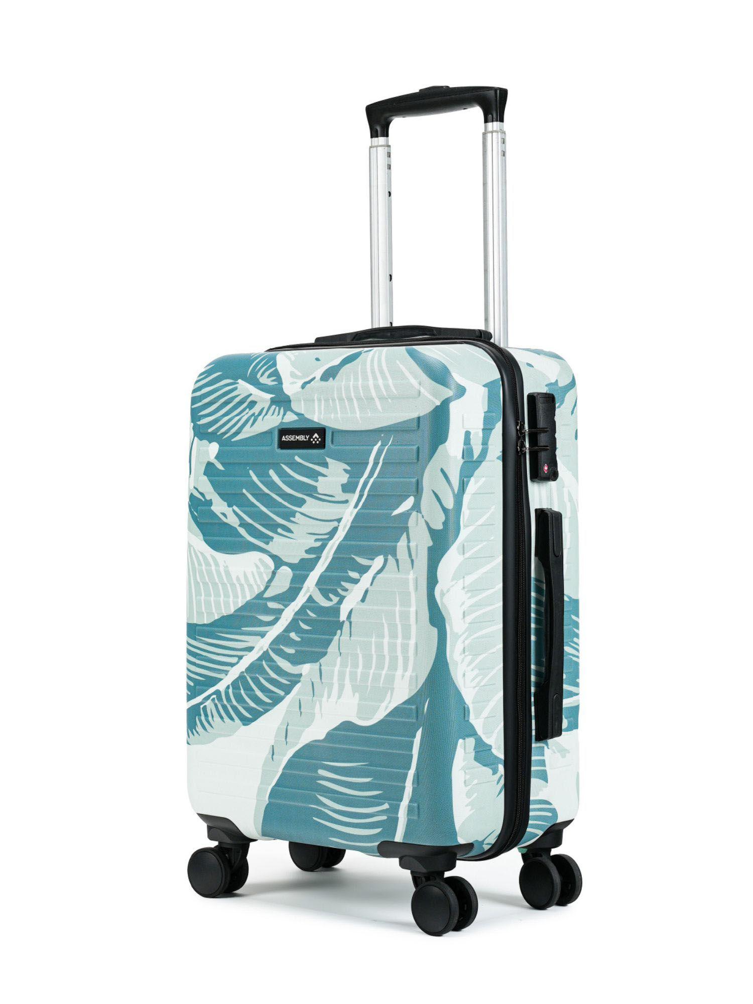 polycarbonate tropical printed cabin trolley