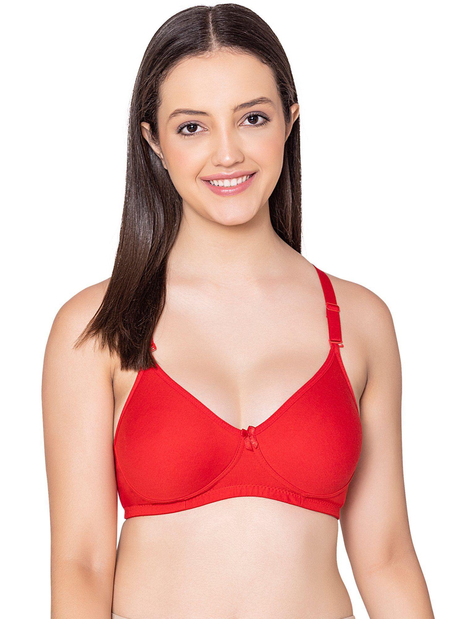 polycotton red color bra 6594red