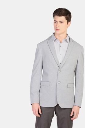 polyester-button-closure-slim-fit-men's-work-wear-jacket---grey