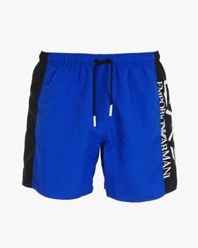 polyester contrast logo boxer shorts