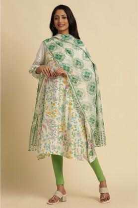 polyester women's dupatta - green