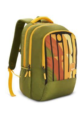 polyester zip closure unisex backpack - quad 2.0 - olive - olive