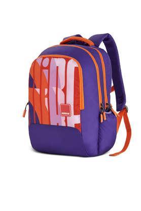 polyester zip closure unisex backpack - quad 2.0 - purple - purple